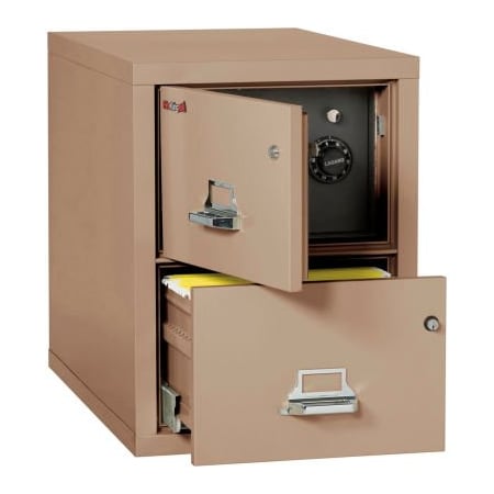 Fire King Fireking Fireproof 2 Drawer Vertical Safe-In-File Legal 20-13/16"Wx31-9/16"Dx27-3/4"H Taupe 2-2131-CTASF